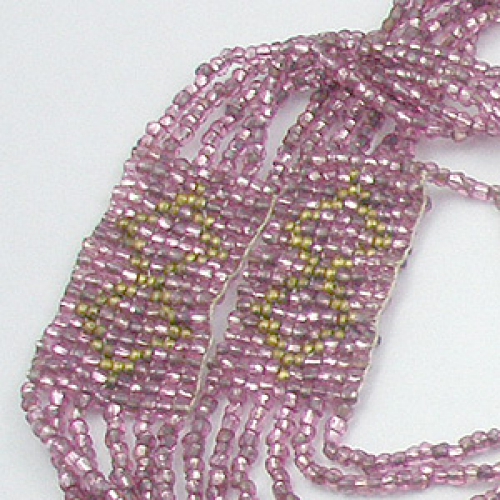 Lavender Glass Bead Flapper Necklace - Garden Party Collection Vintage ...